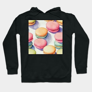 Watercolor dessert french macaron pattern Hoodie